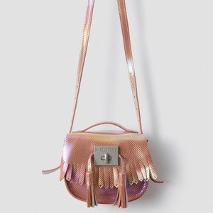 Dr. Martens Mini Tassel Iridescent Leather Purse